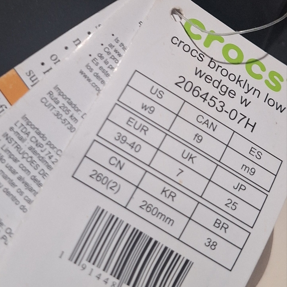 Crocs Brooklyn Wedge Black Sandals - Picture 2 of 6